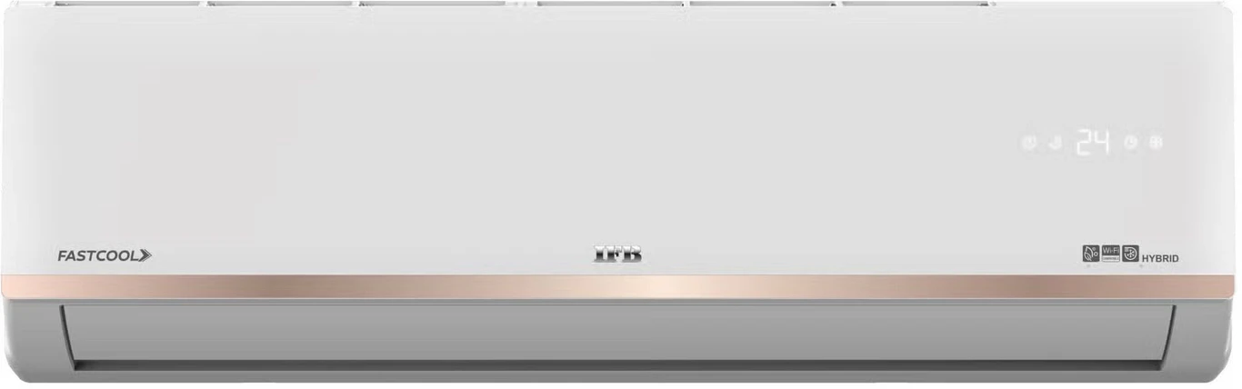 IFB 2026 Model 1.5 Ton 5 Star Split Inverter AC (CI205GN32RGM3, Ivory Gloss Finish with Rose gold strip)